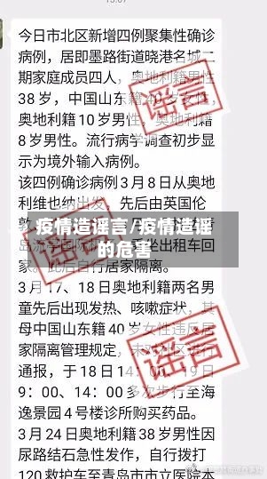 疫情造谣言/疫情造谣的危害